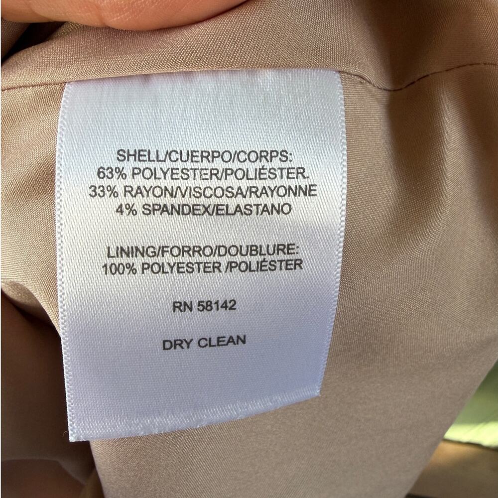 NWT Gal Meets Glam Eva Windowpane Plaid Elegant Beige Mult Dress Size 4 Preppy - Picture 12 of 12